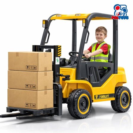 رافعة شوكية كهربائية للأطفال 12V – تجربة قيادة حقيقية مع ريموت تحكم عن بعد