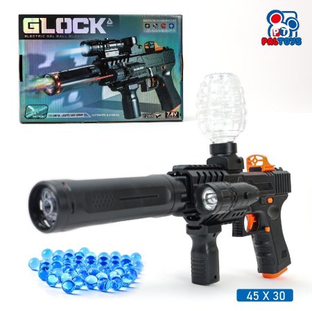 مسدس ألعاب طلقات جل كهربائي نمط Glock Tactical Edition راس مضاء