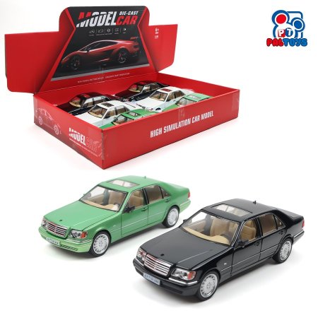 ستاند سيارة حديد مجسّم مرسيدس - بنز S-Class W140 مقياس 1:24