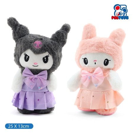 دمى قطنية شخصيات كورومي بفساتين ملونة