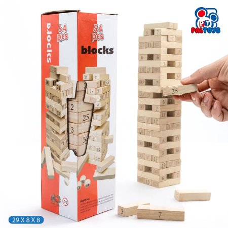 لعبة جينجا خشبية أرقام