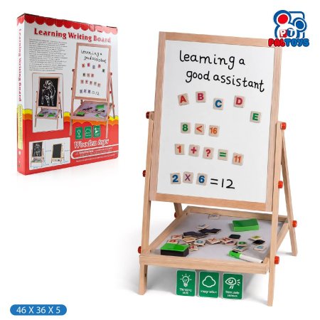 لوح خشب تعليمي وجهين حجم وسط