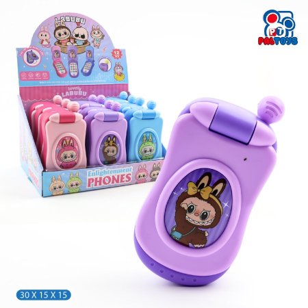 هاتف لعبة قابل للطي مع موسيقى وإضاءة لابوبو