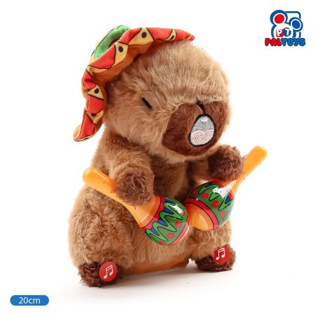 دمية بيكابارا فرو ناعم بزي تراثي مزخرف