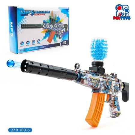 رشاش جل كهربائي MP5 – خزان علوي + كاتم طويل