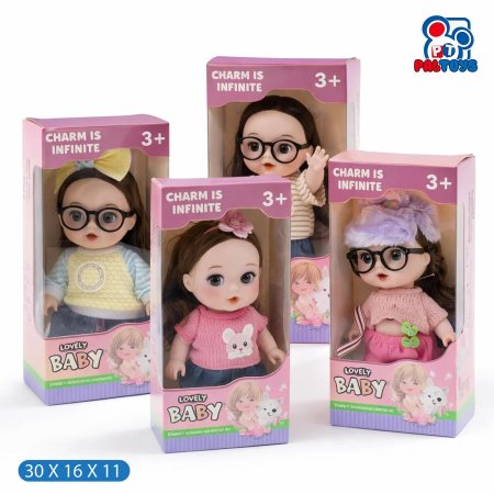 دمى بنات لطيفة بنظارات