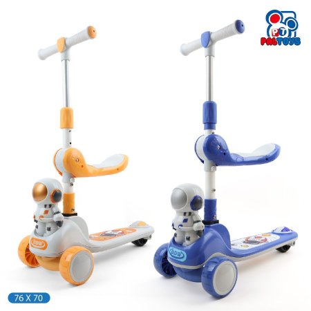 سكوتر أطفال 3 عجلات – ثابت وآمن مع تصميم رجل الفضاء