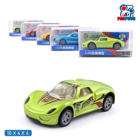 سيارة حديد سباق حجم صغير 1/74 بكس شفاف