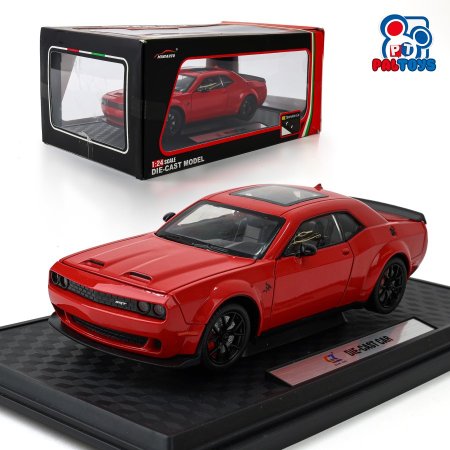 مجسم سيارة حديد دودج تشارجر Dodge Chrager لون احمر بتفاصيل مميزة