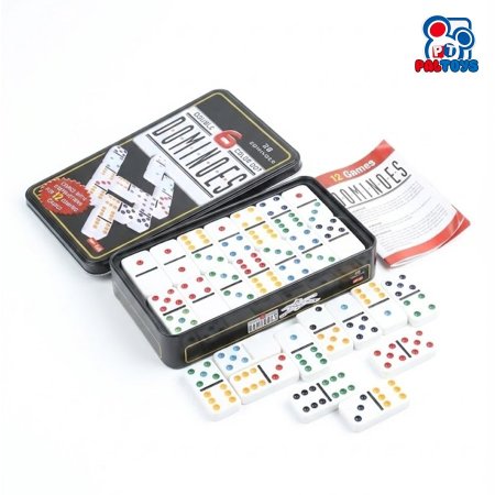 مجموعة دومينو كلاسيكية - Dominoes Set in Tin Box